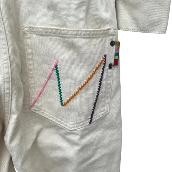 Mira Mikati Animal Patch Tie-waist Jumpsuit In Neutrals, Size EU 38/US 8/10